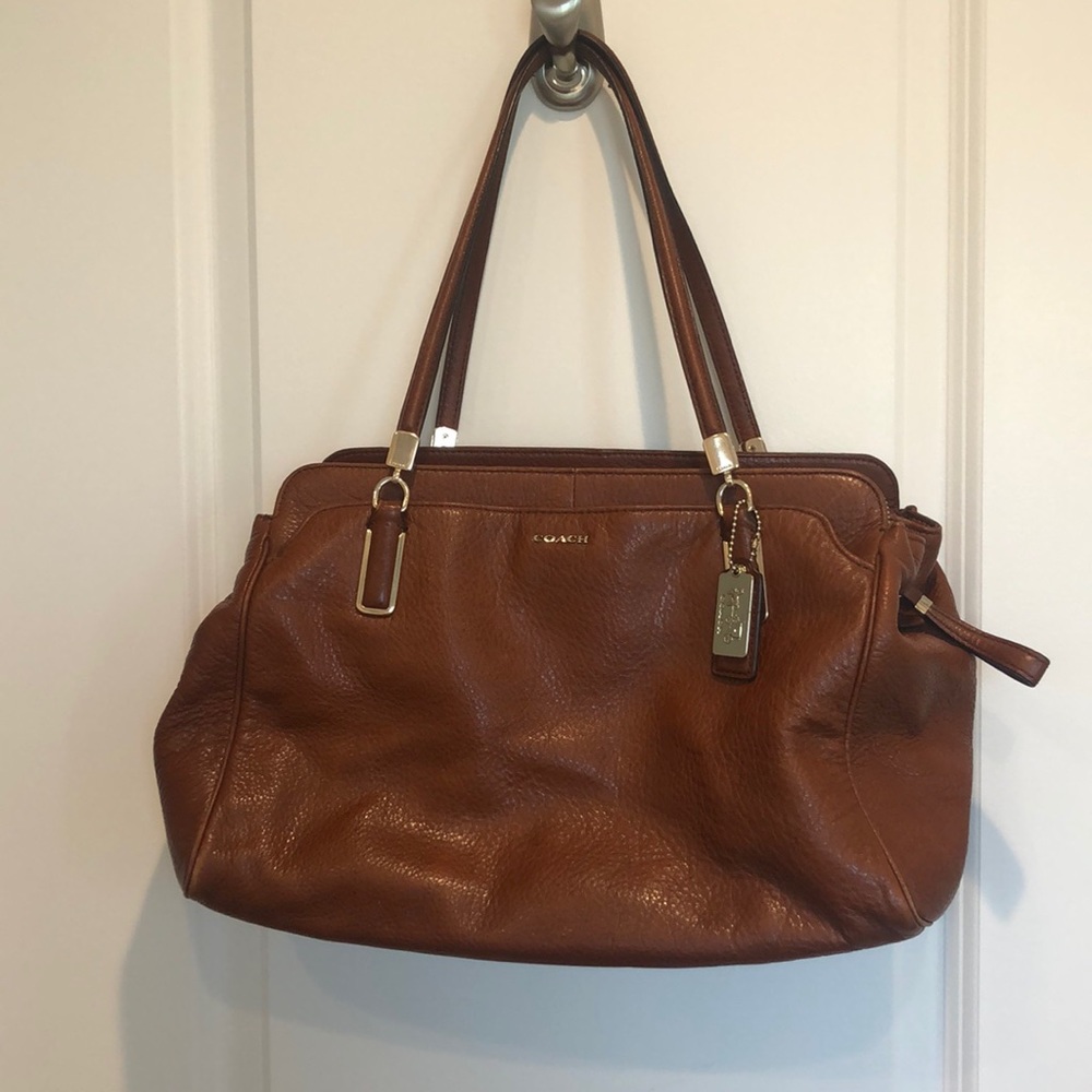 Coach Madison Kimberly leather carryall in cognac